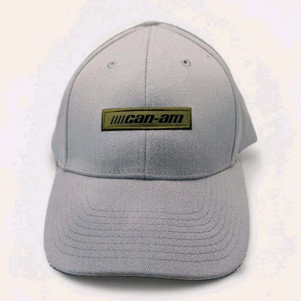 Can Am BRP Logo Khaki Baseball Hat Off Road ATV Motorsports Fitted Size Snapback